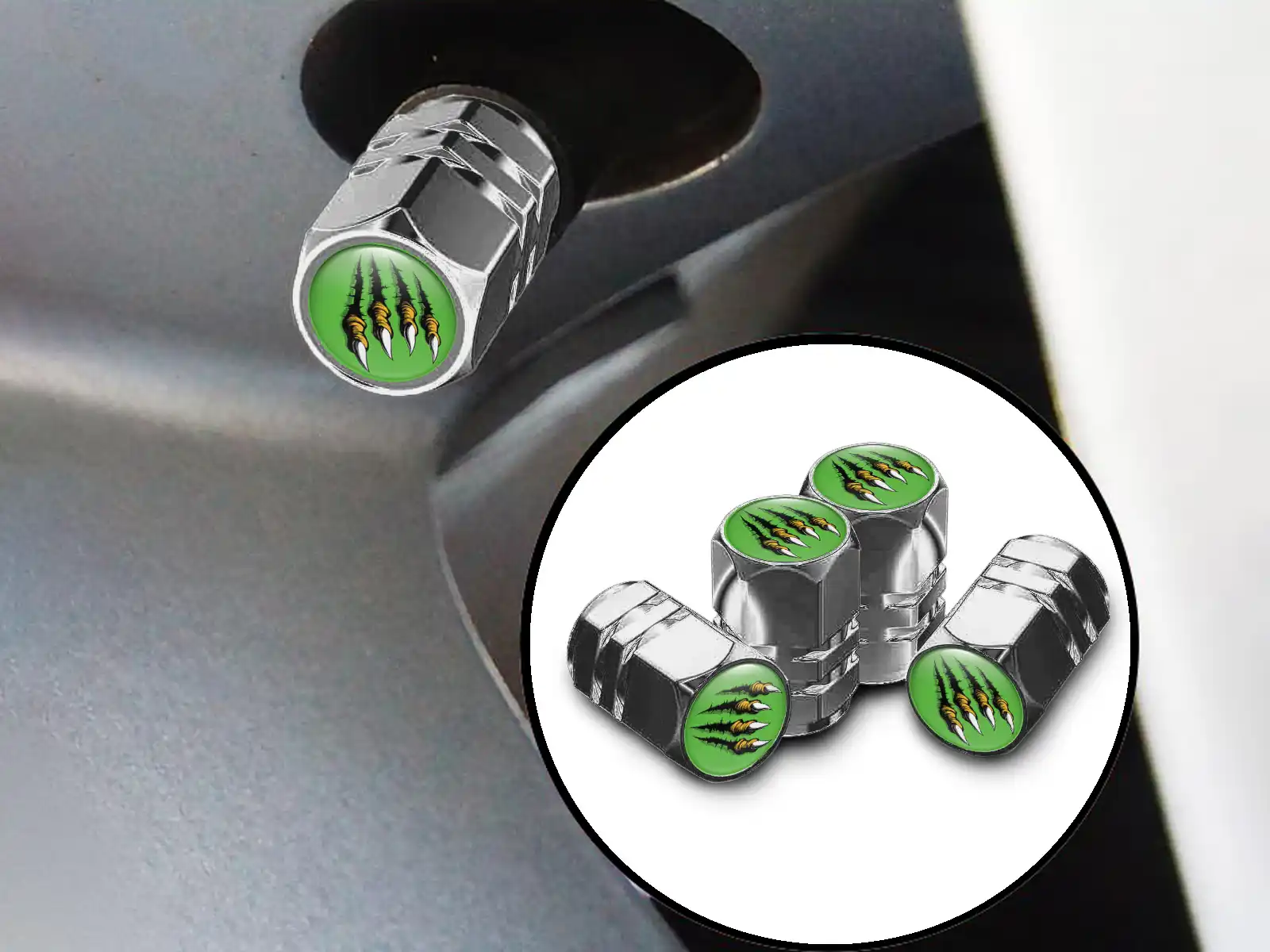 Tyre Valve Caps Bicycle Racing Design Style